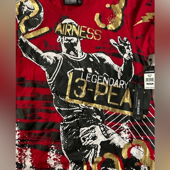 NWT Contender 23 Airness Legendary 3-Peat 91/93 Shirt Michael Jordan Size M - Picture 3 of 6